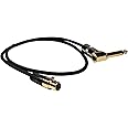 Milestock 4-Pin TA4F to Right-Angle 1/4-Inch Connector Cable Compatible with Line-6 Relay G50 G55 G90 Digital Wireless Guitar System TBP12 Transmitter 98-033-0003, Gold Plated, 98-033-0003-1-GL