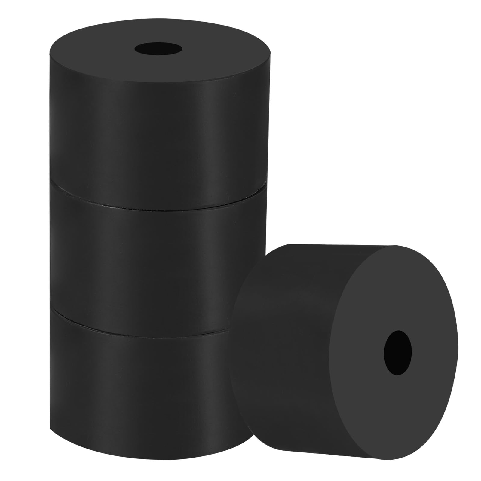 PATIKIL Multi Purpose Rubber Spacer, 4 Pcs 2"OD 0.4"ID 1.2"Thick Neoprene Round Anti-Vibration Isolation Pads Isolator Rubber Bushings Spacer Washer for HVAC Bolts Car Accessories