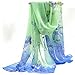 Sanwood Ladies Chiffon Scrawl Flower Printed Wrap Scarf