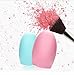 KINGLAKE 2 Pcs Makeup Brush Cleaner Cosmetic Makeup Brush Egg Silicone Cleaning Glove Little Scrubber Tool Mini Washboard for Make-Up Brushes