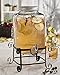 Style Setter La Maison 210262-GB 3 Gallon Glass Beverage Dispenser with Metal Stand and Lid, 11.5 x 18, Clear