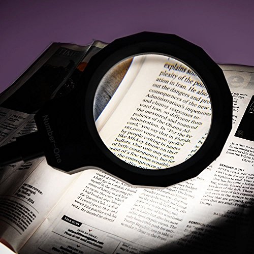 BicycleStore Magnifying Glass Light Illuminated Magnifier 3X LED Magnified Glass USB Powered Magnifier with Clip for Reading, Crafting, Jewelry Design, Hobby and More