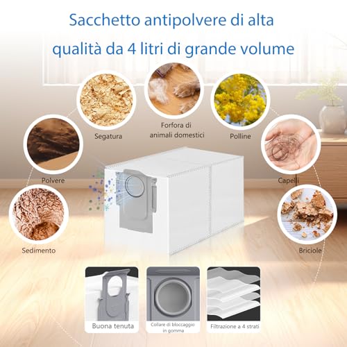 QV 35A Accessories for Roborock QV35A / QV 35S / QR 598 / QR 798 Robot Vacuum Cleaners, 1 Main Brushes, 6 Pads, 6 HEPA Filters, 6 Side Brushes, 6 Dust Bags, 2 Cleaning Tools
