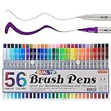 Shuttle Art 56 Colors Dual Tip Brush Pens Art Markers