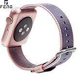 OTO Replacement Watch Strap Band ，Watch Band Strap Double Clasp Bracelet for Apple .New arrival. (Light Pink and Midnight Blue 38mm)