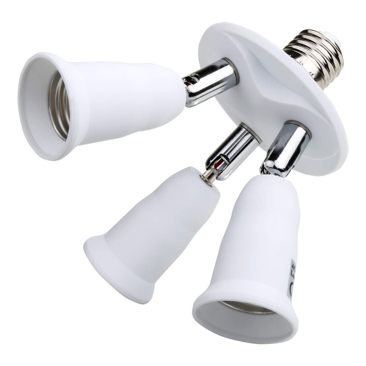 Photo 1 of Toplimit 3 in 1 Light Bulb Socket Splitter, E26/E27 Multi Light Socket Adapter 360 Degree Adjustable, Standard Base Converter for LED CFL Lamp Bulbs, 60W Each Port, Total 180 Watts
