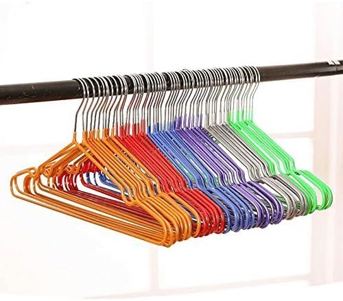 VASTRA Set of 30 Non Slip Plastic Coated Metal Clothes Hanger for Clothes, Shirts Dress Space Saving Hanger