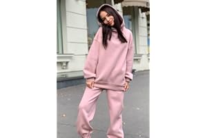 Women’s Oversized Hoodie And Jogger Set Casual Fleece Loungewear Two Piece Outfit For Lounging Running
