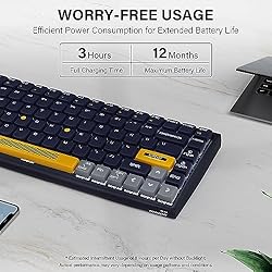 Durgod K710 Wireless Mechanical Keyboard, 84-Key