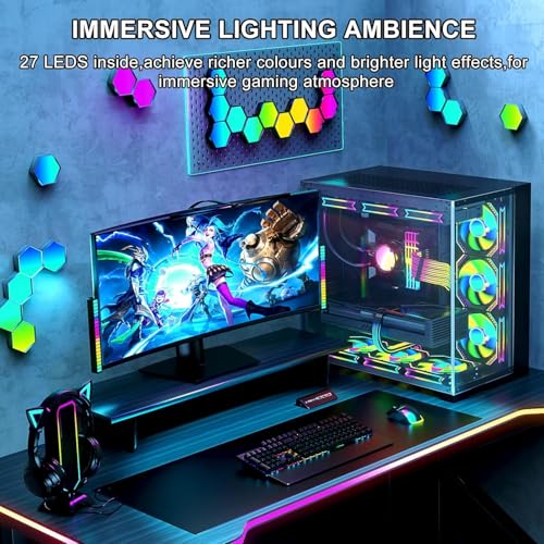 RGB PCIe Extension Cable with 8-Pin, ARGB GPU Power Cable with Addressable LEDs, 5V 3-Pin Connector for RTX 3060/4060/4070 & RX 6600/580, PC Case Lighting Accessory(Black, 34.5cm Length)