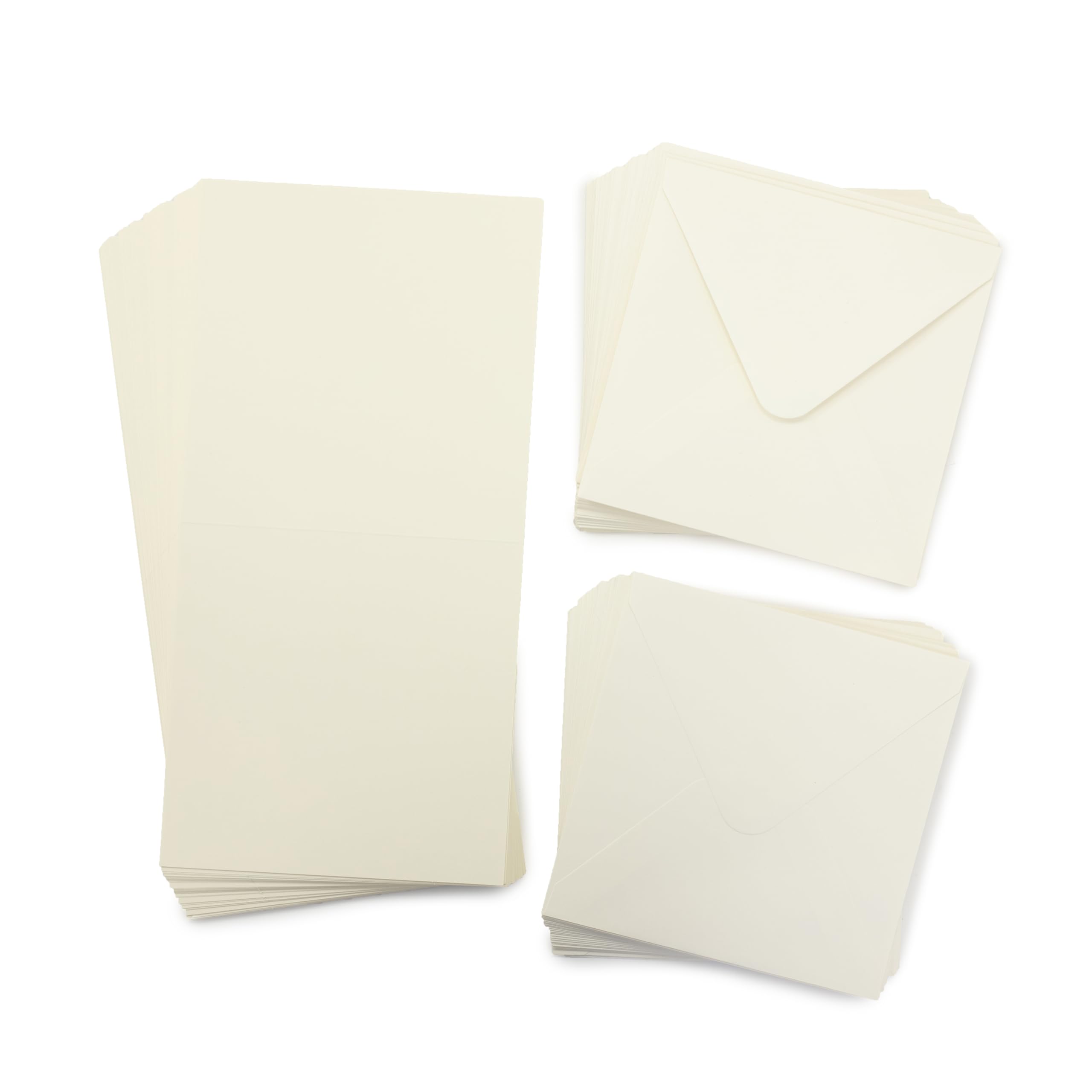 Crafter's Companion - 6" x 6" Ivory Cards & Envelopes - Pack of 100 - Includes 50 Ivory Card Blanks & 50 Matching Envelopes - Great for a Variety of Occasions
