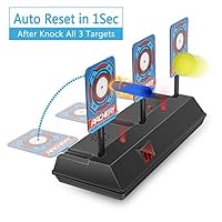 HAHAone Auto Reset Electric Shooting Target for Nerf Guns N-Strike Elite/Mega/Rival Series , Digital Targets with Light Sound Effect