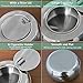 Ashtray, Newness Stainless Steel Modern Tabletop Ashtray with Lid, Cigarette Ashtray for Indoor or Outdoor Use, Ash Holder for Smokers, Desktop Smoking Ash Tray for Home, Silver, Large Size