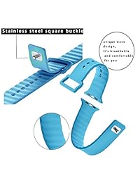 Apple Watch Sport correa 38 mm 42 mm, 7 unidades) de silicona suave Sport Correa para Muñeca correa con De repuesto para iWatch Series 1 Series 2