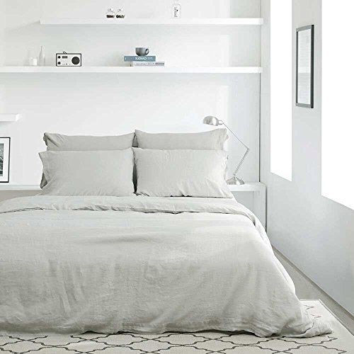 Lausonhouse 100% Linen Duvet Cover Set - King - Natural