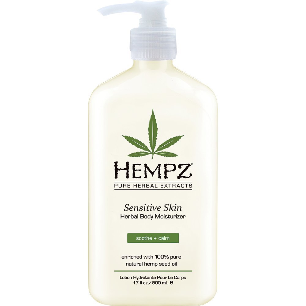 Hempz Sensitive Skin Herbal Body Moisturizer with Oatmeal, Shea Butter for Women and Men, 2.25 oz. -Premium, Soothing Body Lotion with Hemp Seed, Cocoa Seed, Mango Seed for Dry Skin -Skin Care Products : Beauty