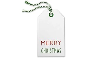K-Kraft - Tags for Gift Wrapping and Labeling (Xmas on White Kraft 25 PCS)