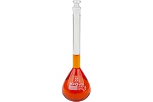 VEEGEE Vee Gee Scientific Sibata 2306A-100 Class A 100mL Volumetric Flasks with Ground Glass Stopper (Pack of 4)