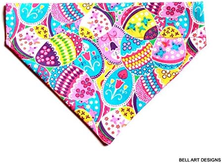 Easter Eggs, Over the Collar, Reversible Dog Bandana, Bell Art Designs, DCM0487/488