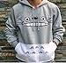 Unisex Pullover Fashion Women's Totoro Casual Hoodie Cosplay Costume Sweatshirt S,Grey