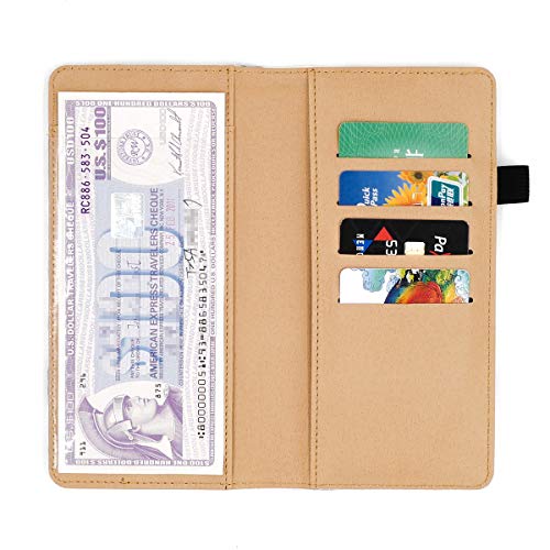 Menesia White Marble Leather Checkbook Cover for Men & Women RFID Check Book Holder Wallet