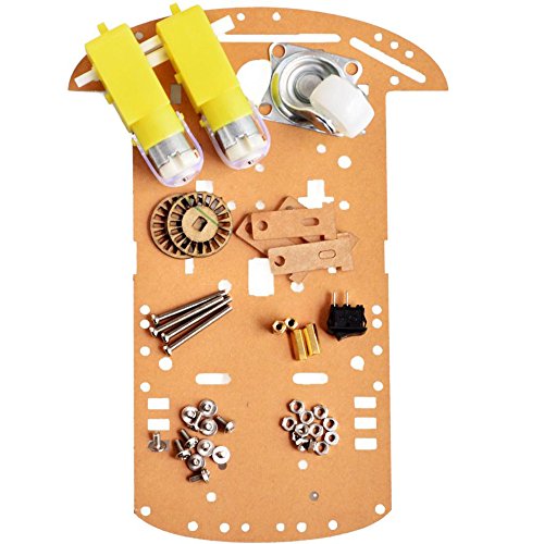 Lexiesxue DIY Programmable 2WD Smart Robot Car Chassis Kit with Motor Speed Encoder Battery Box Arduino 2 Motor 1:48
