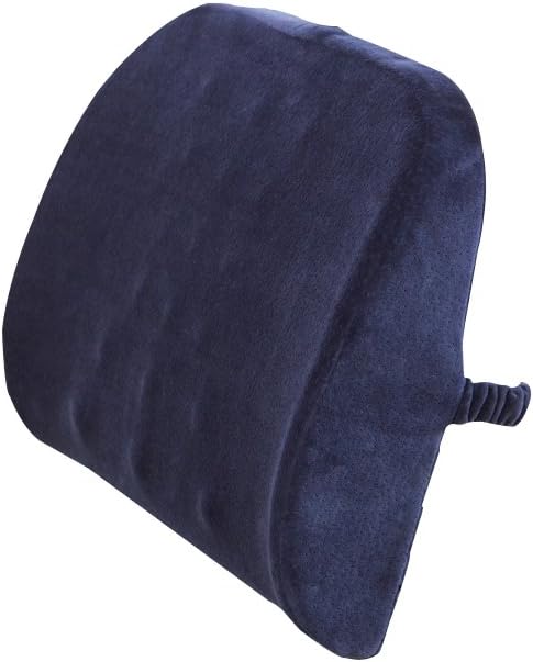 cottile Memory Foam Lumbar Back Support Cushion with Velour Cover & Adjustable Strap and Ergonomic Design Massage Point for Back Pain Relief