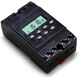 MISOL 12V Timer Switch, 25A Programmable Digital Timer with LCD Display, Auto On/Off Relay