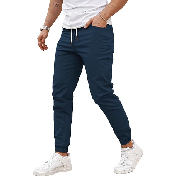 メンズウェア ANKLE SLIM PANTS KDNK Men's Tapered Skinny Fit Joggers - Urban Drawstring
