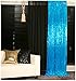 ShinyBeauty Sequin Curtains 2 Panels Turquoise 2FTx8FT Sequin Photo Backdrop Aqua Sequin Backdrop Curtain Pack of 2-1011E