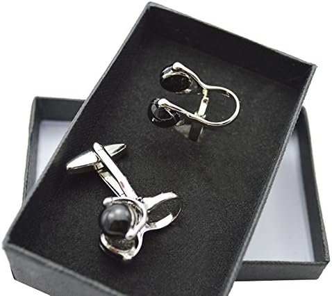 I love you, DJ disc jockey black headphones, music lover, producer cufflinks in a box