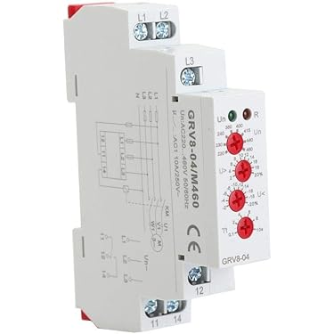 Oumefar AC 480V 3 Phase Voltage Monitoring Relay - Phase Failure & Sequence Protector