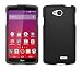 Black Protective Protex Hard Snap-On Rubberized Cover Case + Atom LED Keychain Flashlight for LG Transpyre VS810PP (Verizon Wireless)