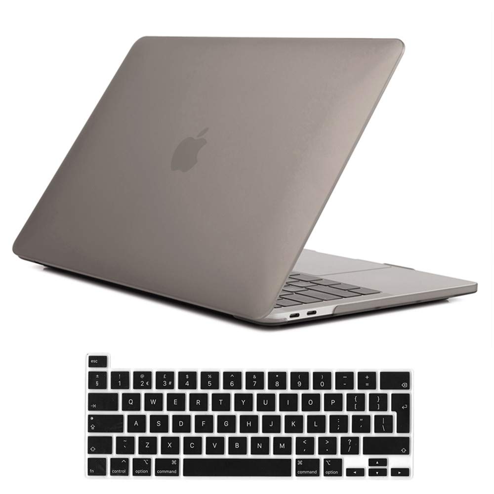 Se7enline Compatible with 2019/2020 Macbook Pro Case 16 inch Ultra Thin Soft-Touch Plastic Hard Shell Laptop Cover for MacBook Pro 16-inch A2141 with Touch Bar with EU Layout Keyboard Cover, Gray