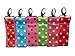 Polka Dot Lip Balm/Chapstick Holder with Clip - Pack of 6 Fun Vibrant Colors