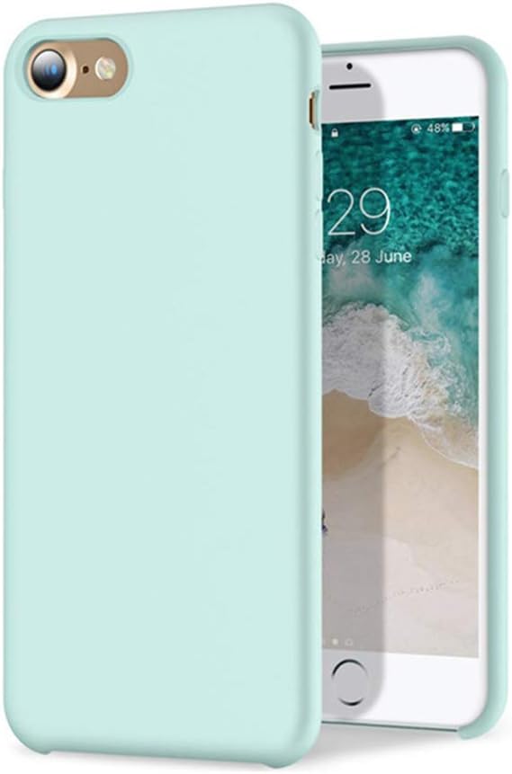Shockproof Case for iPhone X case 2017, Liquid Silicone Gel Rubber Soft Microfiber Linning Against The Scatches, Easy to Clean, Mint