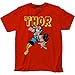 Thor Marvel Superhero Comic Books War Hammer Adult T-Shirt Tee Orange