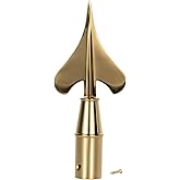 Frunke Gold Small Metal Army Spear for Indoor or Parade Flagpole Finial Topper, Suitable for Decorating 7 FT Flagpole Flagpoles Top Replacement Screw