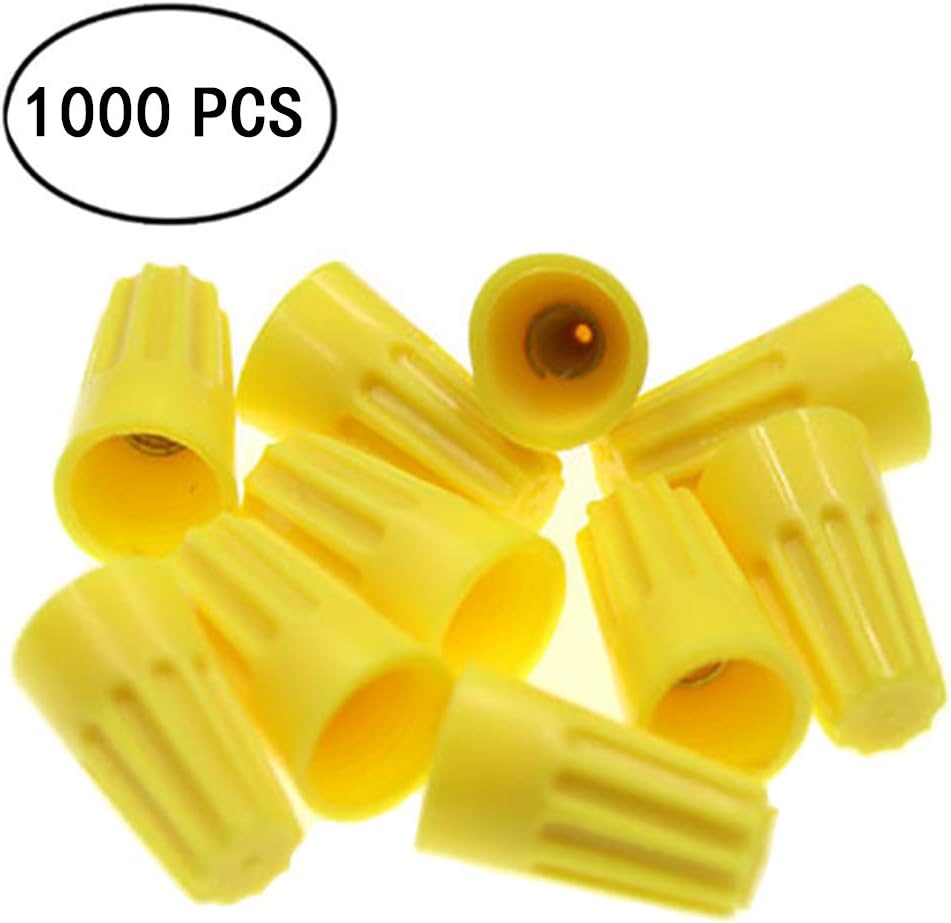 Wire Connectors Screw Terminals,Nuts Caps Connection Assortment Set with Spring Insert Twist,Wire Nuts Terminals for Electrical(1000 Piece)