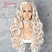 SAPPHIREWIGS Long Orange Color Daily Queen Makeup Synthetic Lace Front Wedding Party Wigs (beige)