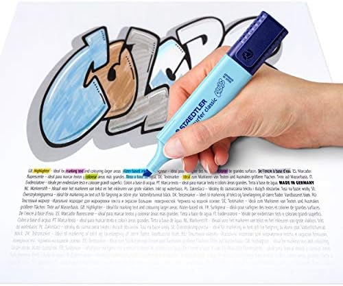364 CWP4 Textsurfer classic 364 Textmarker (hohe Qualität Made in Germany, mit großem Tintenspeicher für extra lange Markierleistung, Etui mit 4 Farben, Vintage)