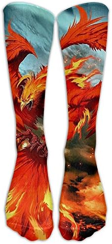 Fire Phoenix Vintage Style Winter Thick Warm Performance Comfort Cute Colorful Funny Casual Cotton Crew Socks