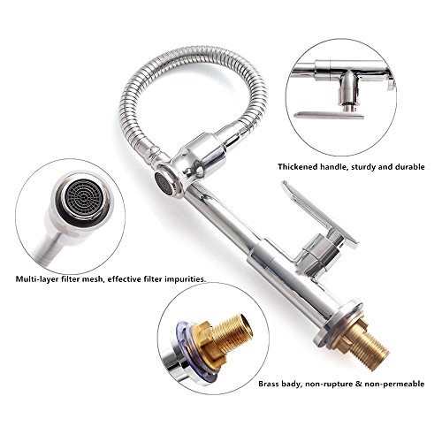 360 Rotatable Water Tap Touch On Kitchen Sink Faucets Kitchen Bar Bathroom Sink Faucet Single Cold Water sprinkler Flexible Neck Laundry Room Garden Outdoor Application Faucets Tap by HRTCJ - Thumbnail 4