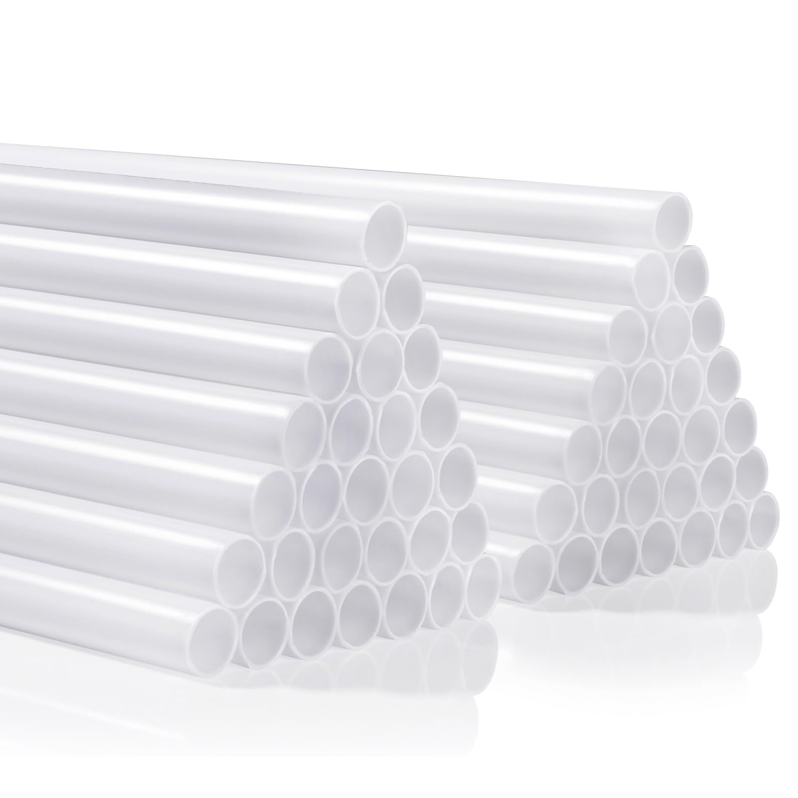 JMIATRY 100 Pcs Cake Dowels, 23cm/9Inch Plastic White Cake Dowel Rods, Cake Dowels for Tiered Cakes Construction and Stacking Supporting(1cm/0.4Inch Diameter)