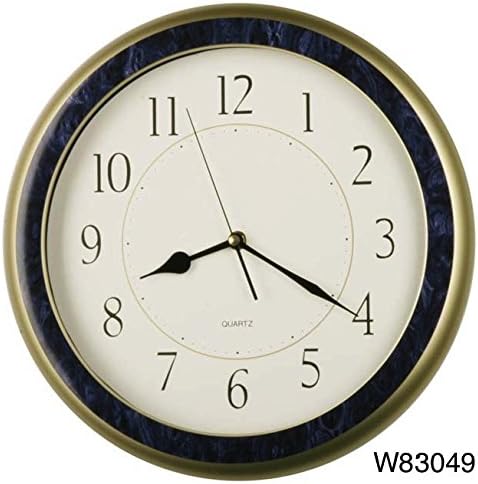 14-inch Fasion Simplicity Two Tone Color Quality Wall Clock, Home Decor (W83049 Blue Marble)