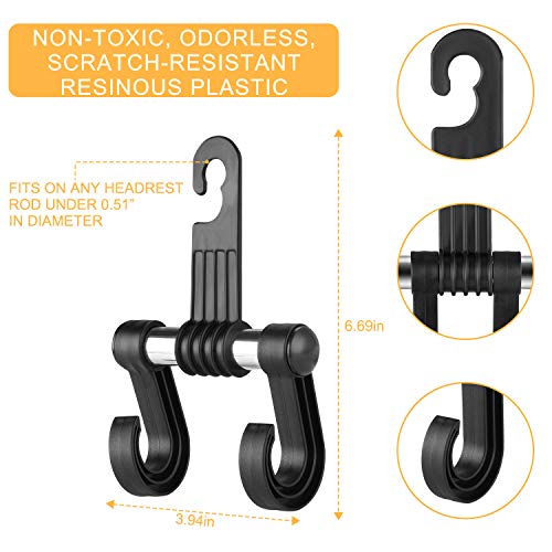 1 Car+Seat+Headrest+Hooks+Preyda+Hangers+Hold+Hooks