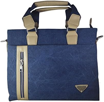Skoot Office ipad tablet bag carry case - waxed canvas Eco -friendly Material (Blue)