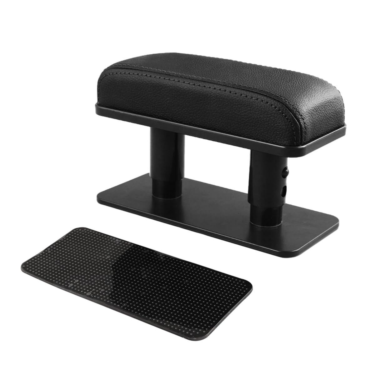 Photo 1 of Suvnie Car Elbow Support Pad, Adjustable Height Armrest Rest Pad for Auto Door, General PU Leather Automotive Central and Side Booster Pad for All Seasons, Universal Car Accessories (Black)