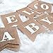 Welcome Baby Banner Vintage Burlap Banner Linen Flags Decorative for Baby Shower Boy Girl Party Decoration