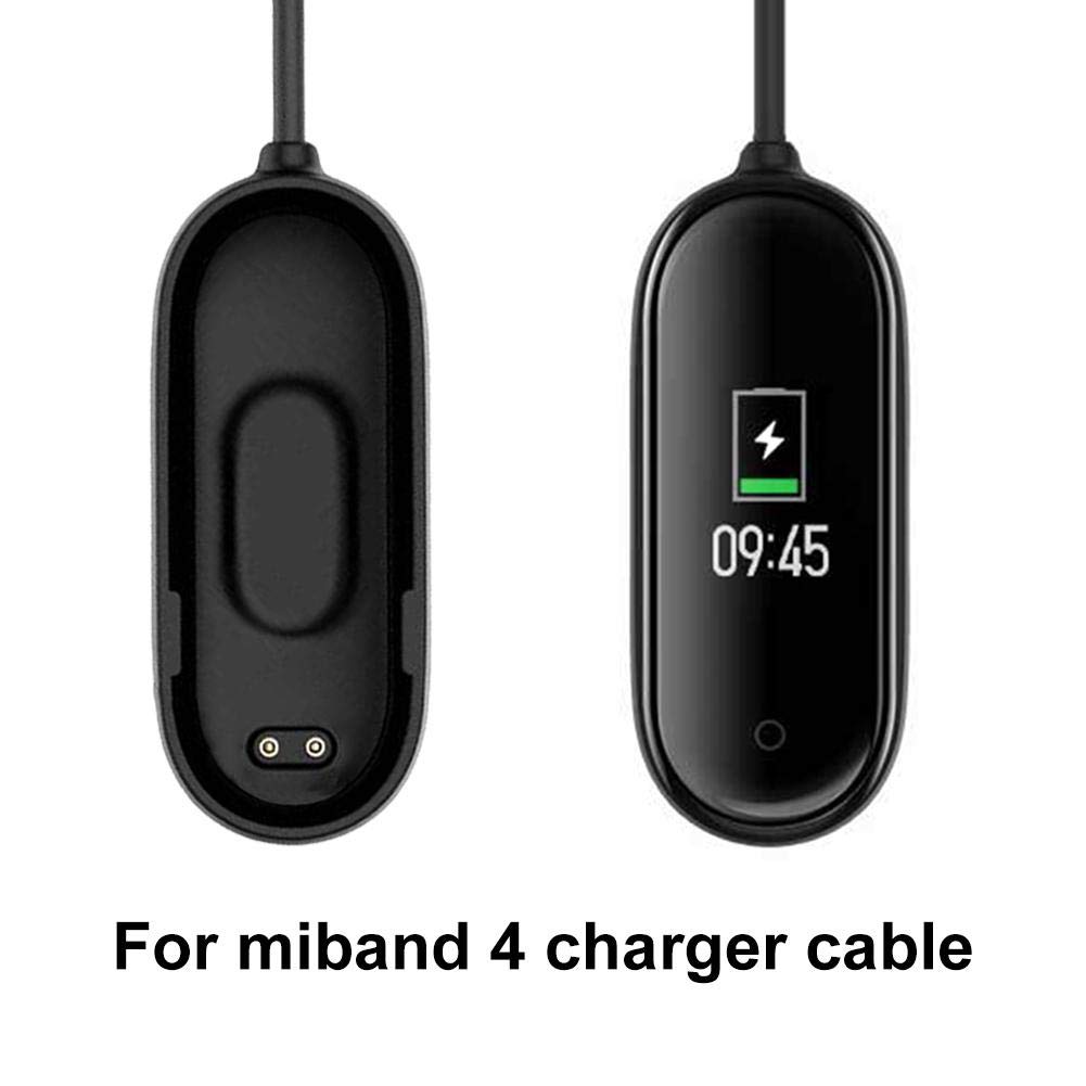 USB Charging Cable For Mi Band 4 Replacement Cord Charger Adapter Compatible For Xiaomi Mi Band 4 Magnetically Charging Line TPE Absorbing